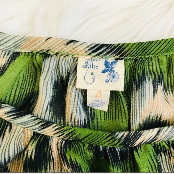 Anthro Edme & Esyllte Floral Flutter Sleeve Shirt - Picture 5 of 7